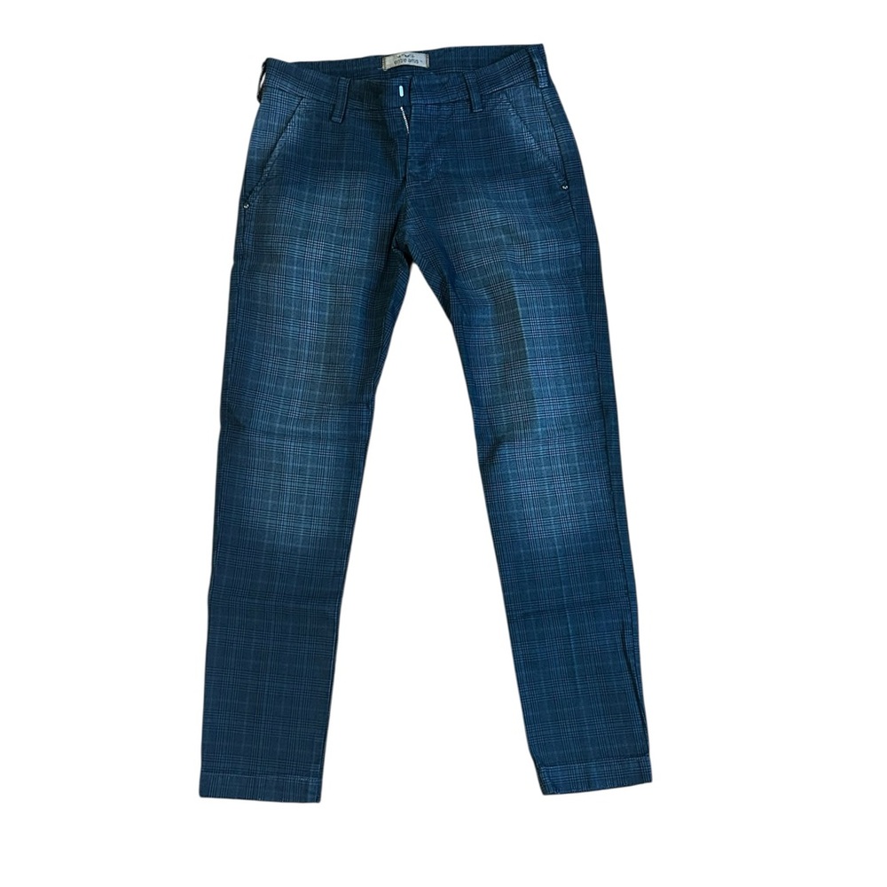 Entre Amis Men Blue Plaid Pants